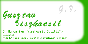 gusztav viszkocsil business card